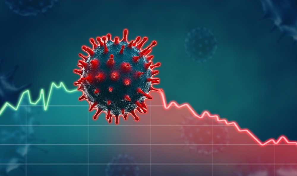 Coronavirus economic impact concept image